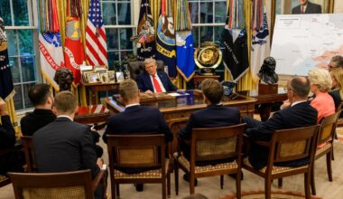 Prezydent USA Donald Trump spotkał się niedawno w Białym Domu z europejskimi szefami państw i rządów.