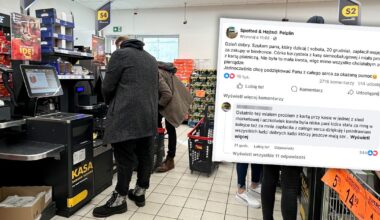 Niezwykłe sceny w Biedronce w Pelplinie. Klient zrobił coś niesamowitego