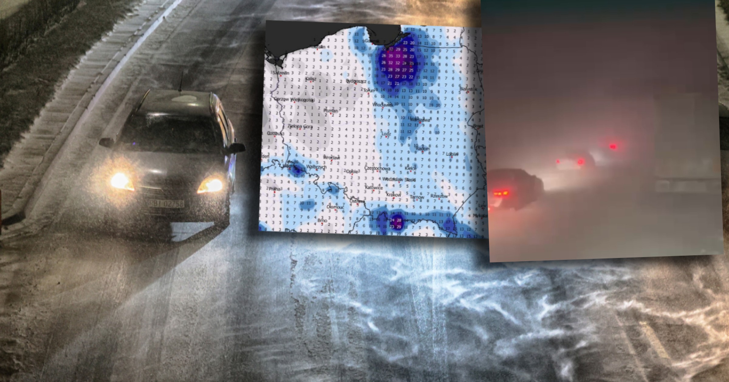 Kierowcy zmagają się z potężnymi utrudnieniami na S7