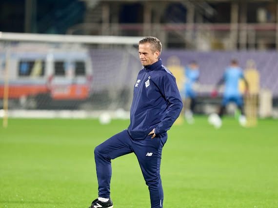 Maciej Kędziorek podczas treningu Dynama Kijów