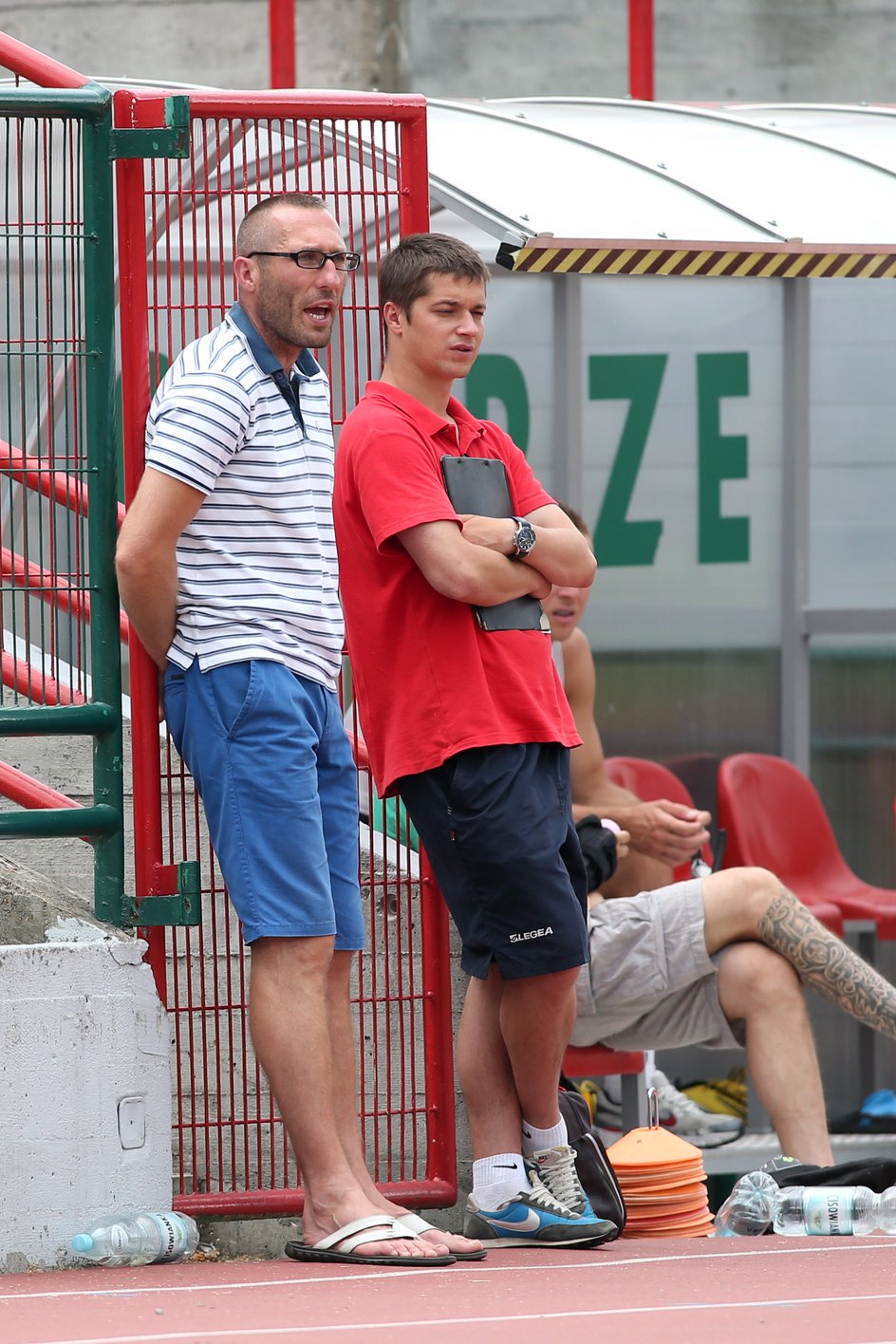 Marek Papszun podczas sparingu Legionovii