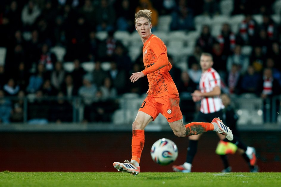 Mateusz Dziewiatowski z Zagłębia Lubin w meczu z Cracovią