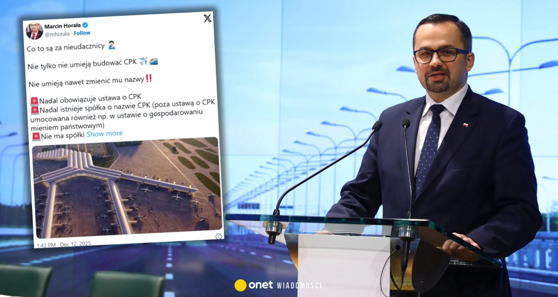Za rządów PiS odpowiadał za CPK. Teraz reaguje na zmianę nazwy. "Nieudacznicy"