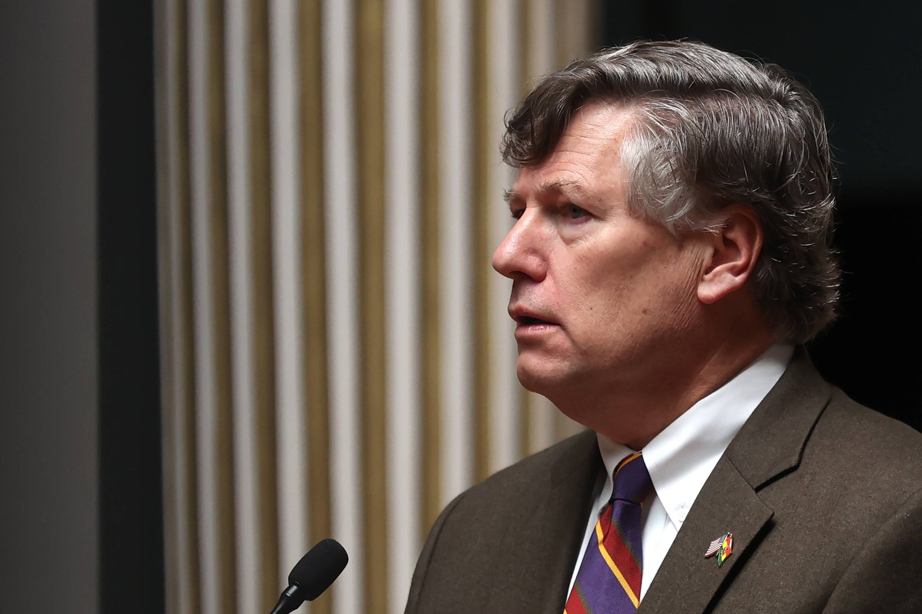 Zastępca sekretarza stanu USA Christopher Landau w La Paz, Boliwia, 9 listopada 2025 r.