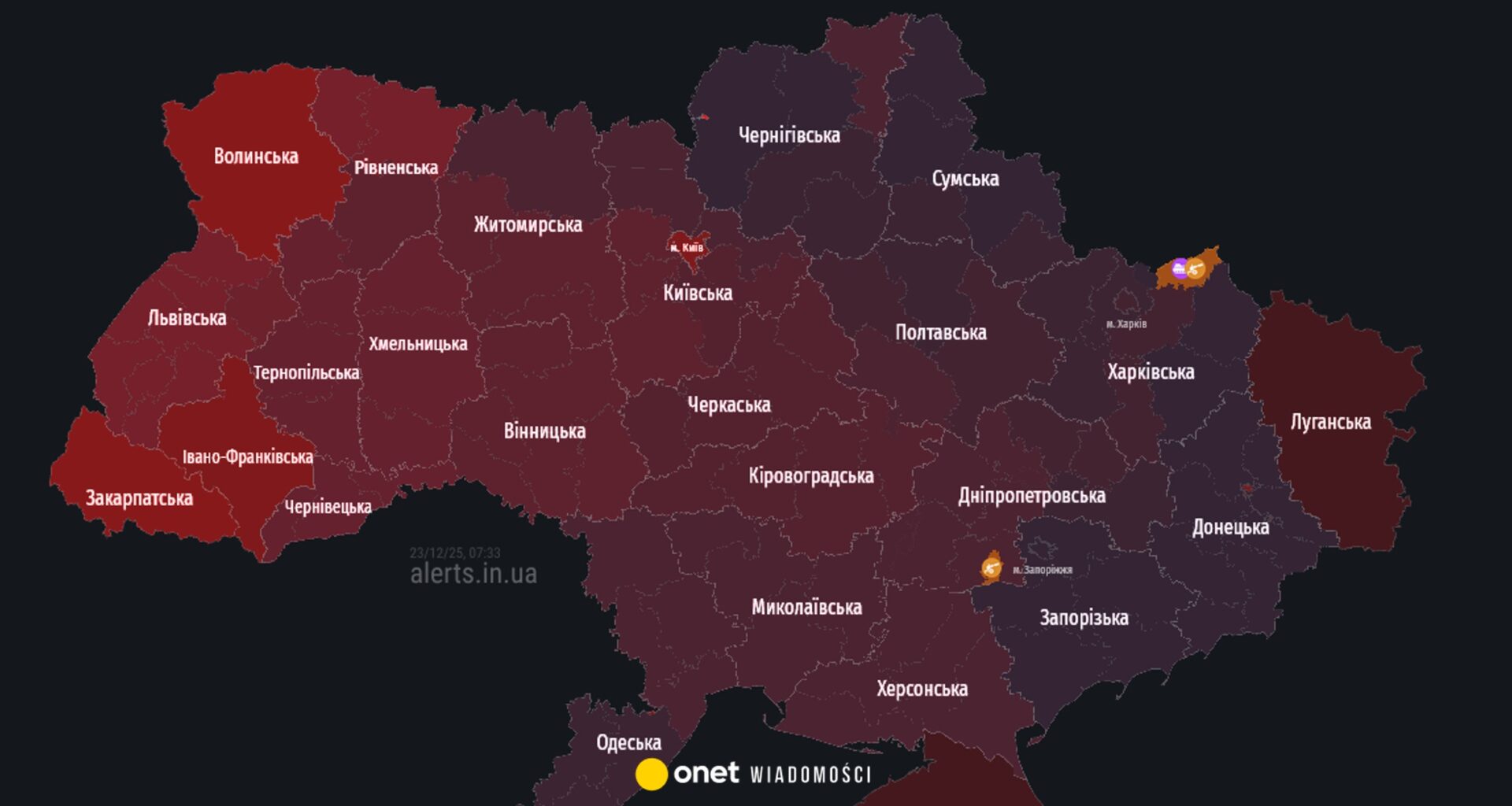 Rosja atakuje dronami i rakietami. Alarm w całej Ukrainie - Onet Wiadomości