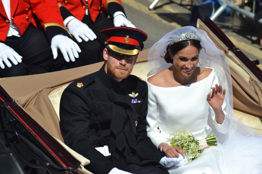 Książę Harry i księżna Meghan w dniu ślubu (2018 r.)