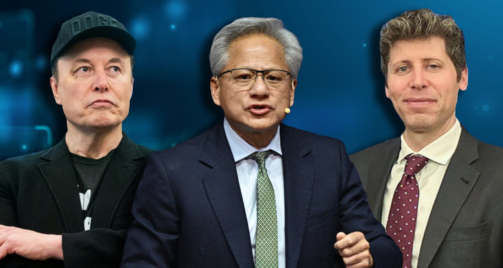 Elon Musk, Jensen Huang i Sam Altman
