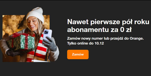 Orange 6 miesięcy za darmo