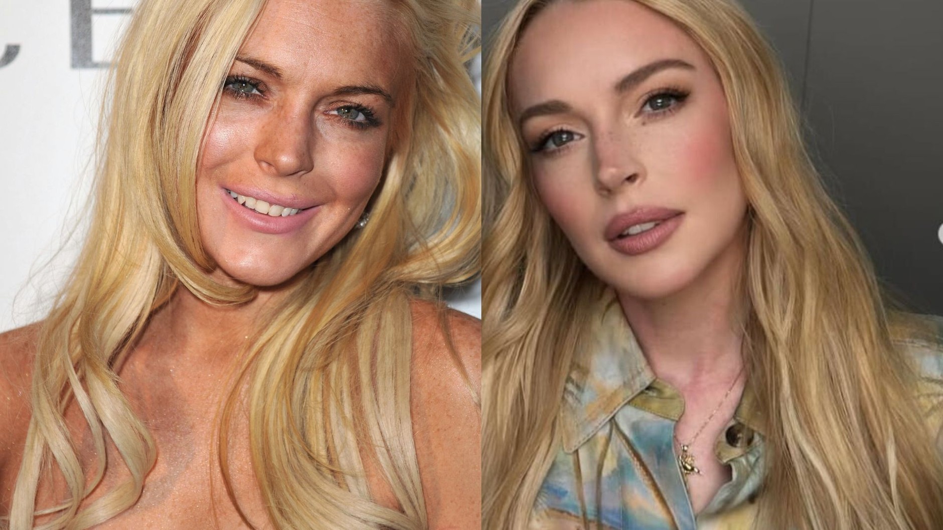 Lindsay Lohan w 2014 r. i 2025 r.