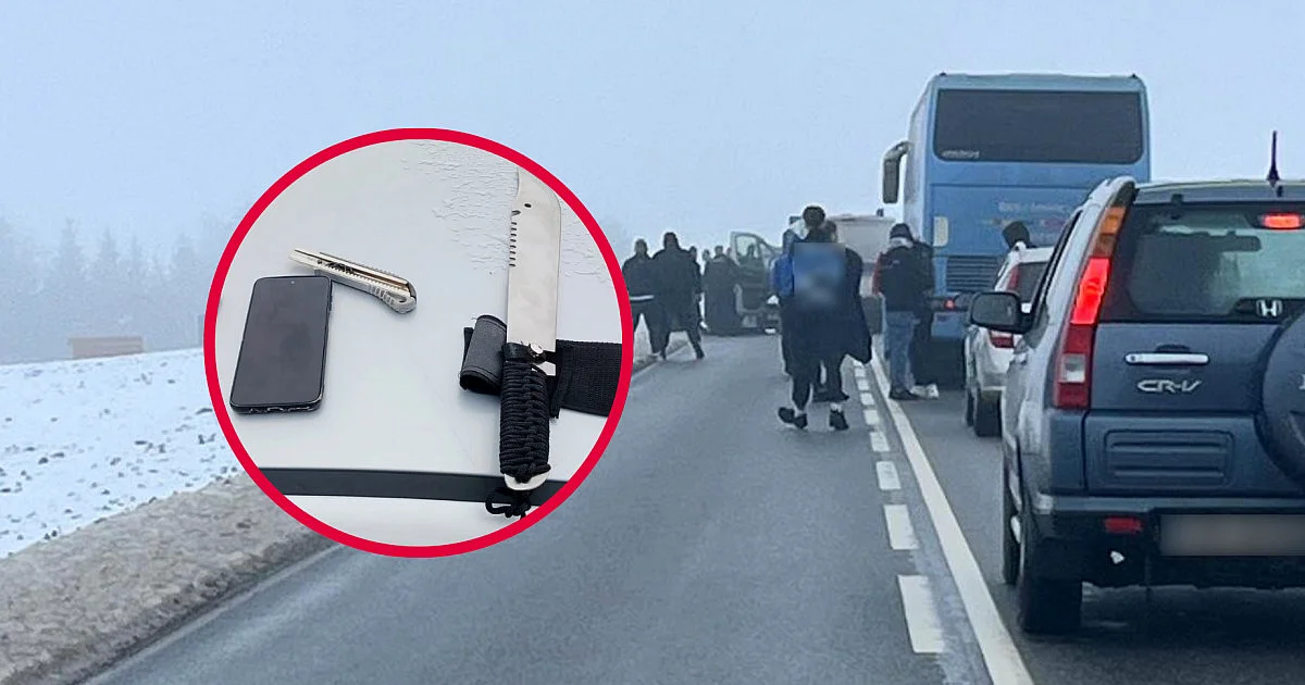 Ustawka na drodze udaremniona. Pseudokibice ruszyli "ze sprzętem" na autokar