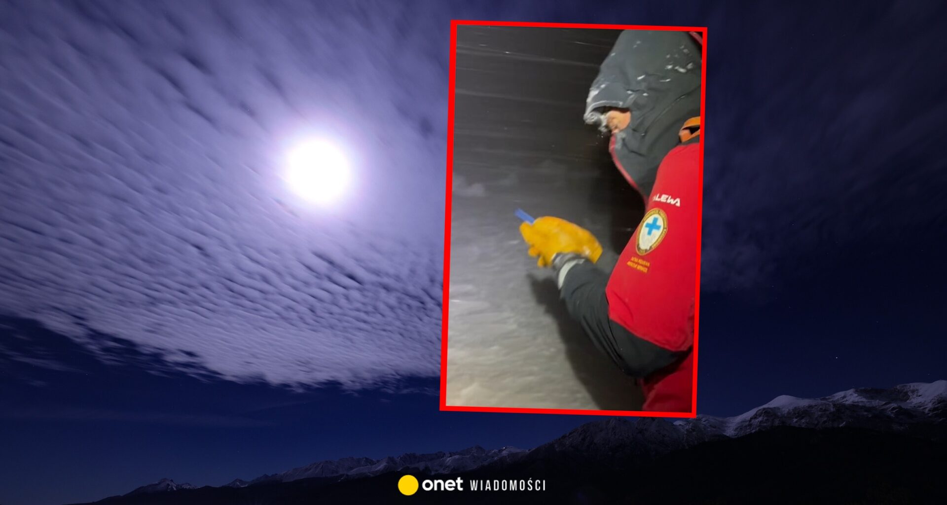 Dramat samotnego turysty. Utknął na szczycie, doznał odmrożeń. Jest nagranie