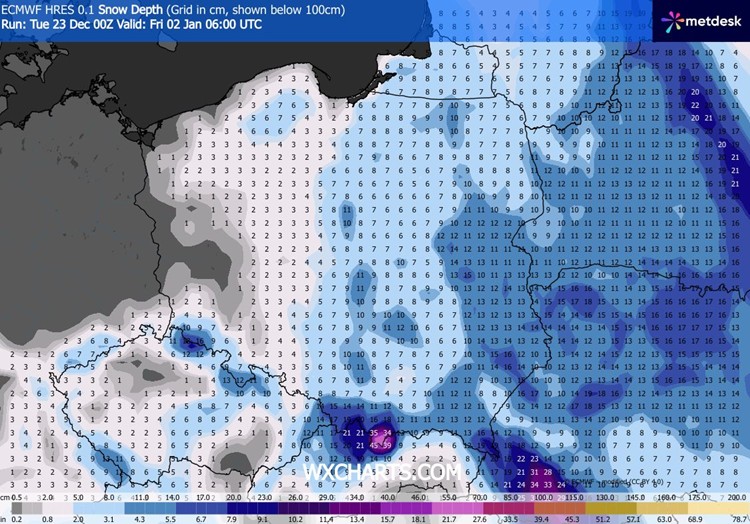 2026 rok w dużej części Polski możemy przywitać zimowo