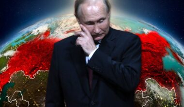 Władimir Putin na tle Rosji