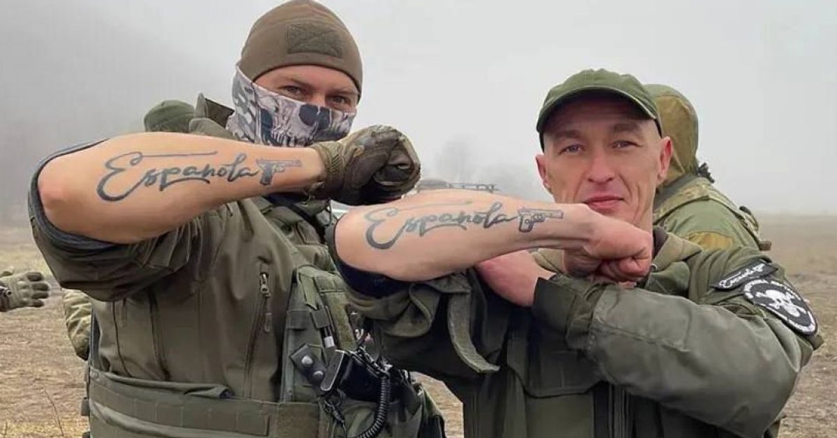 Stanisław Orłow ps. Ispaniec (z prawej) zginął zastrzelony w swoim domu na Krymie. Zdj. @spainrus / Telegram