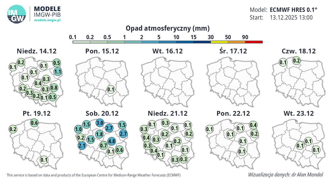 Polska w najbliższych dniach zostanie całkowicie pozbawiona opadów