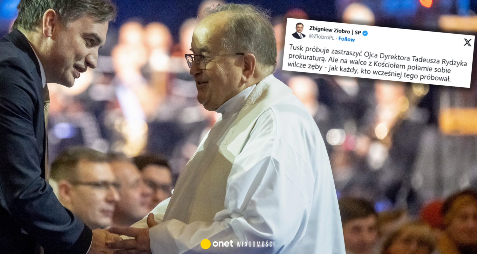 Tadeusz Rydzyk przesłuchany w prokuraturze. Ostra reakcja Zbigniewa Ziobry