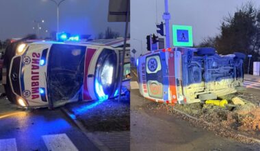 Wypadek karetki w Ostrowcu Świętokrzyskim