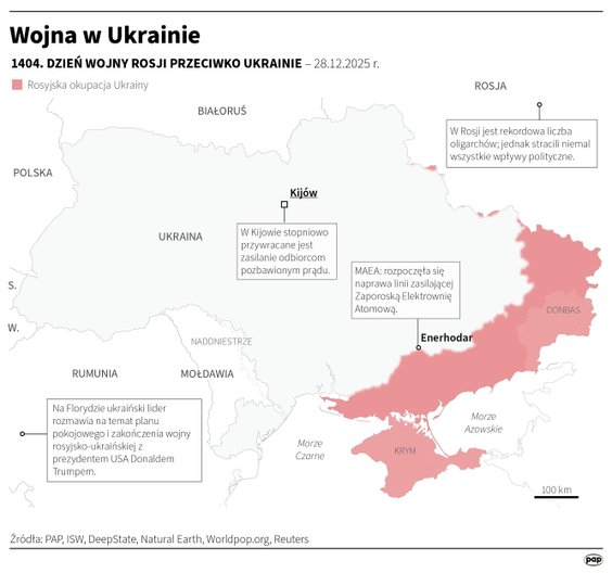 Tak wyglądała sytuacja na froncie w 1404 dniu wojny
