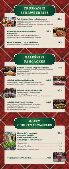 Cennik produktów na stoisku pani Natalii