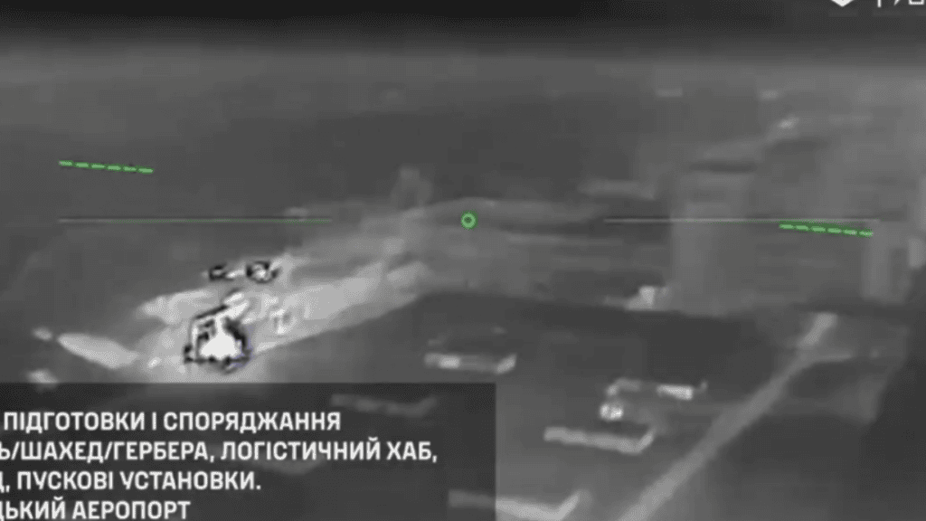 Ukraińskie drony uderzyły w zaplecze Szachidów na lotnisku w Doniecku