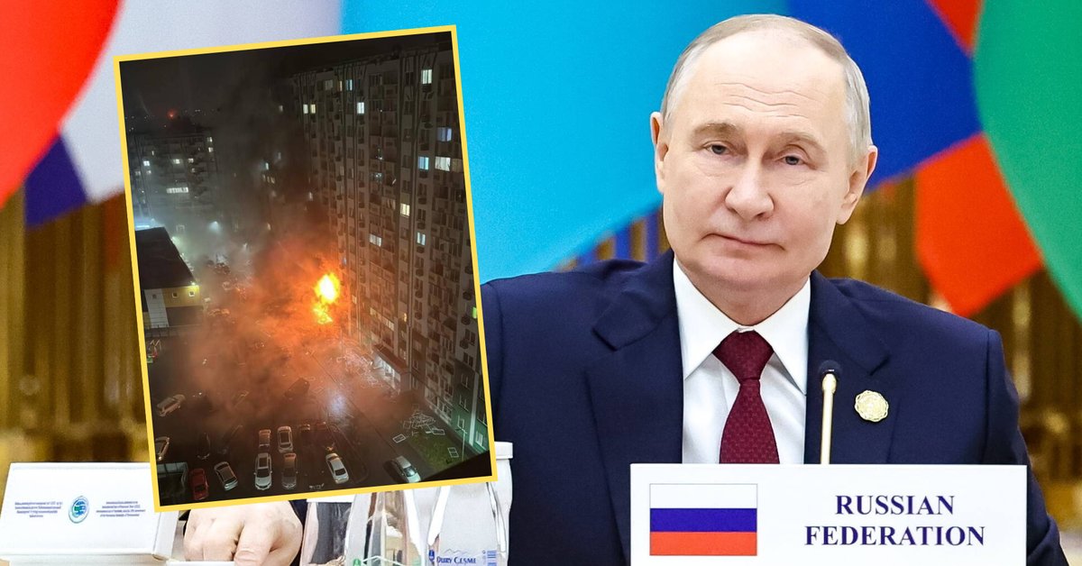 Poteżna eksplozja w Rosji. Dron uderzył w budynek mieszkalny [WIDEO] - Onet