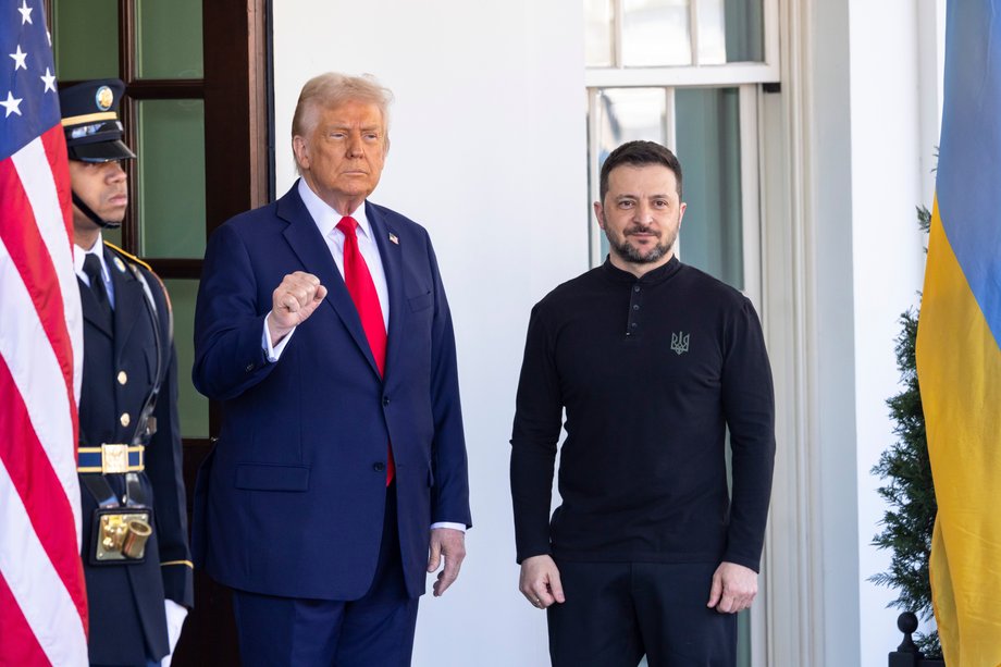 Donald Trump i Wołodymyr Zełenski w Białym Domu, luty 2025 r.