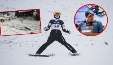 Pustki na skoczni w Wiśle