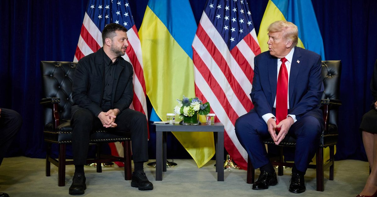 Donald Trump i Wołodymyr Zełenski w Nowym Jorku, wrzesień 2025