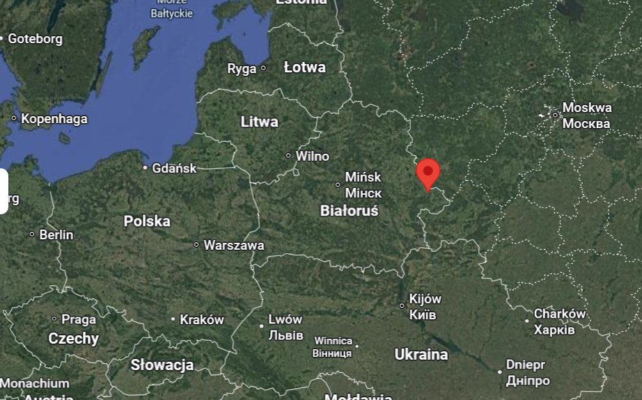 Pociski mają być rozmieszczone w pobliżu Krzyczewa na wschodzie Białorusi