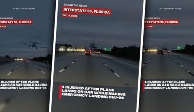 awaryjne lądowanie samolotu na autostradzie. Uderzył w samochód