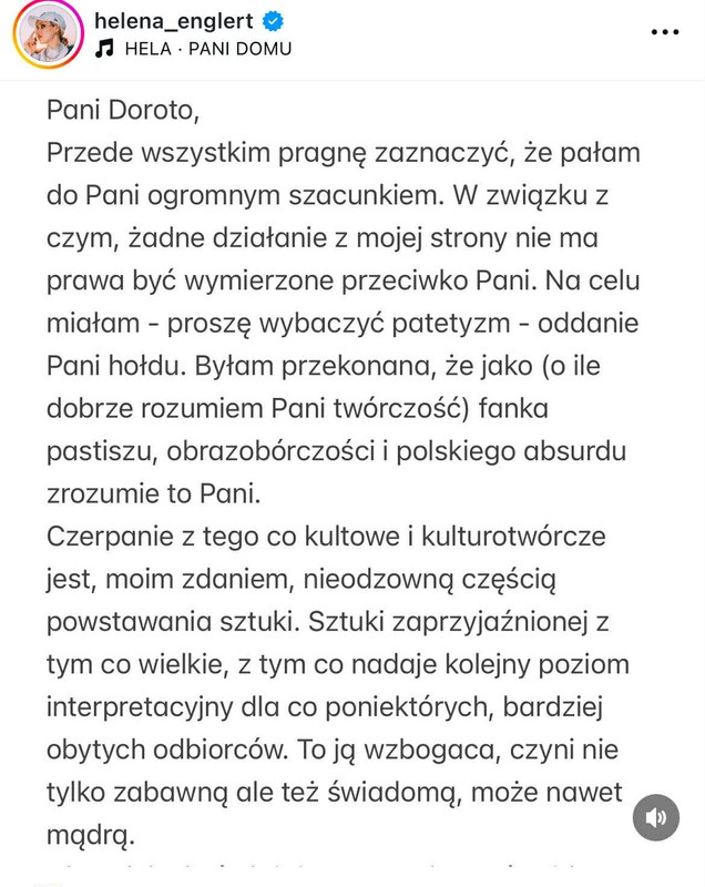 Helena Englert na Instagramie