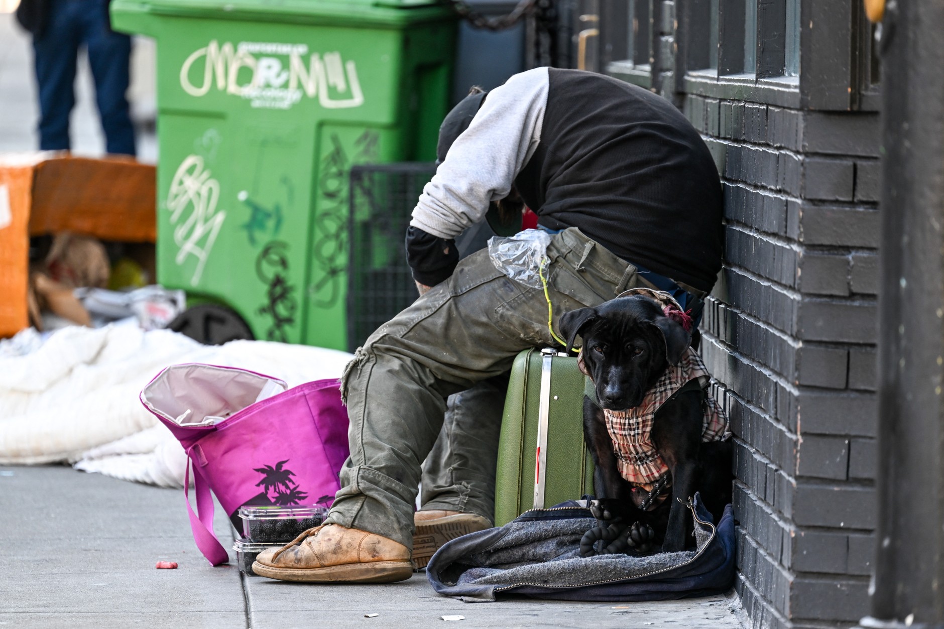 Bezdomność i kryzys związany z fentanylem w San Francisco, USA, 28 lutego 2024 r.