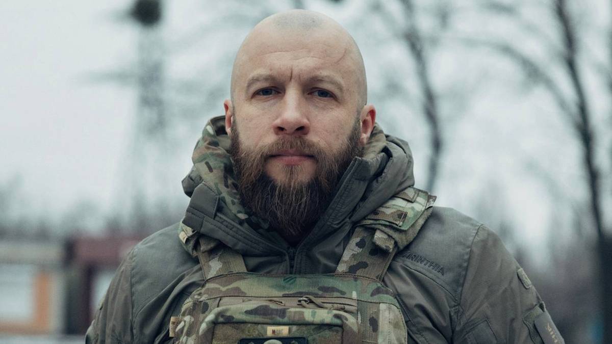 Portret podpułkownika Maksyma Żorina, zastępcy dow&oacute;dcy III Korpusu Armijnego, w mundurze polowym.