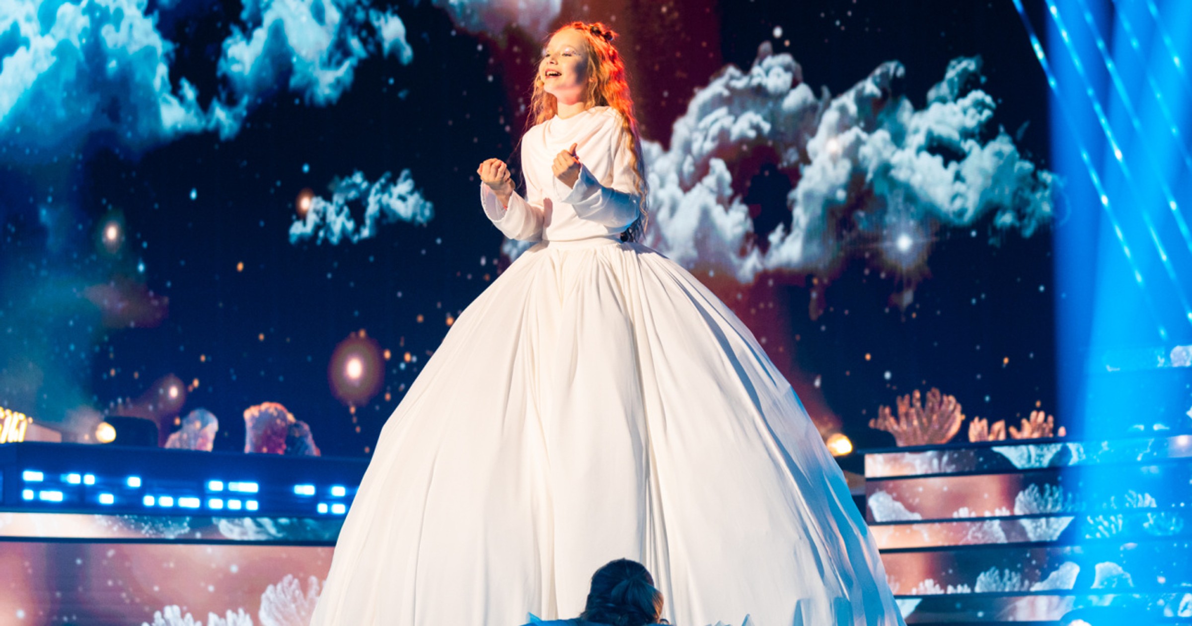 Marianna Kłos podczas próby przed występem