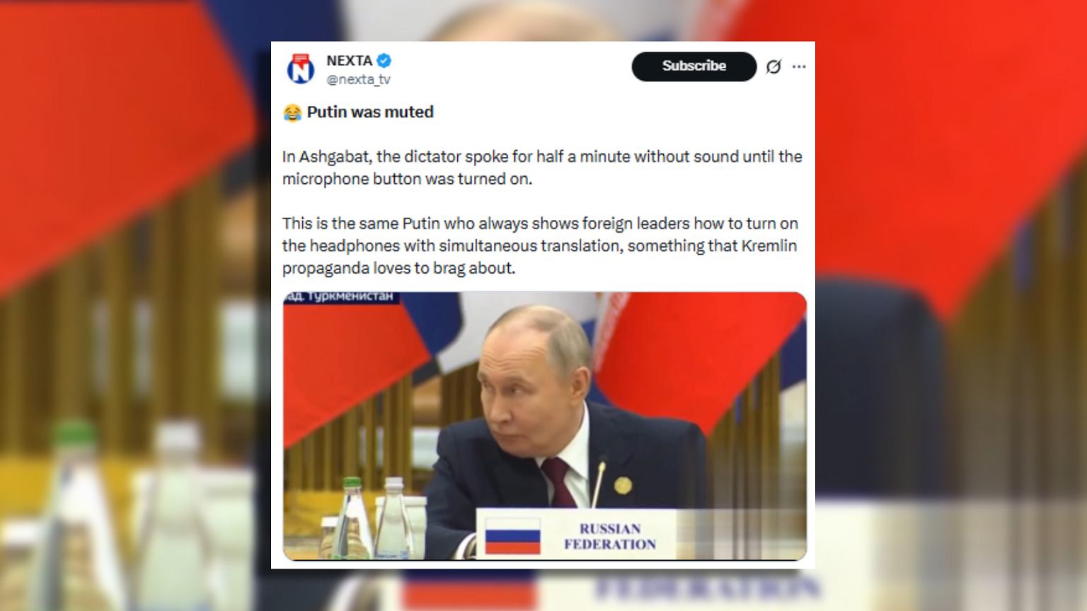 Wpadka podczas przemówienia Putina. Wszystko się nagrało