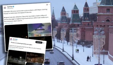 Nocne ataki dronów pod Moskwą. Do sieci trafiły nagrania eksplozji