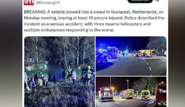 Samochód wjechał w tłum na paradzie w Holandii. Dziewięć osób zostało rannych. Są wstępne ustalenia