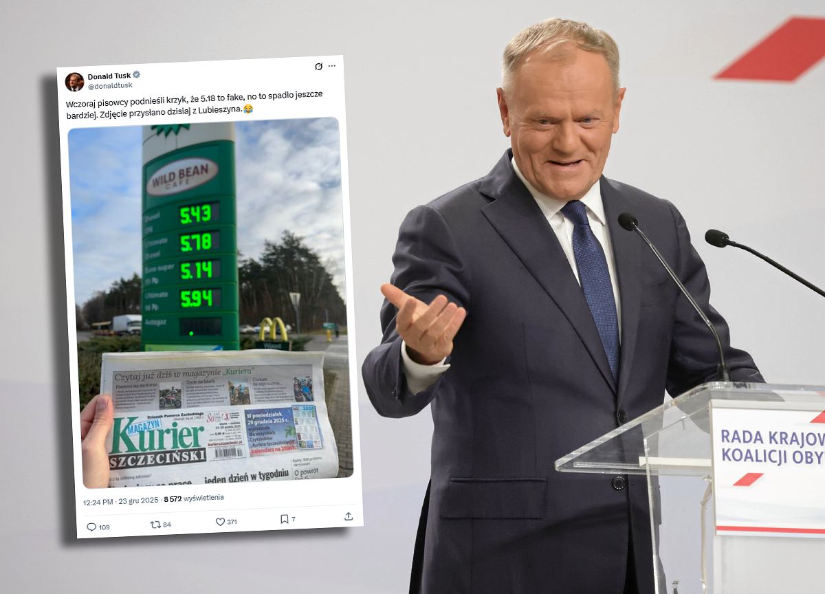 Donald Tusk chwali się paliwem za 5,14 zł. 'Możliwe, że ceny będą jeszcze spadać'