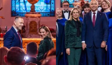 Marta Nawrocka zadała szyku na kolędowaniu. Czerwik ma dobre wieści: Synonim elegancji