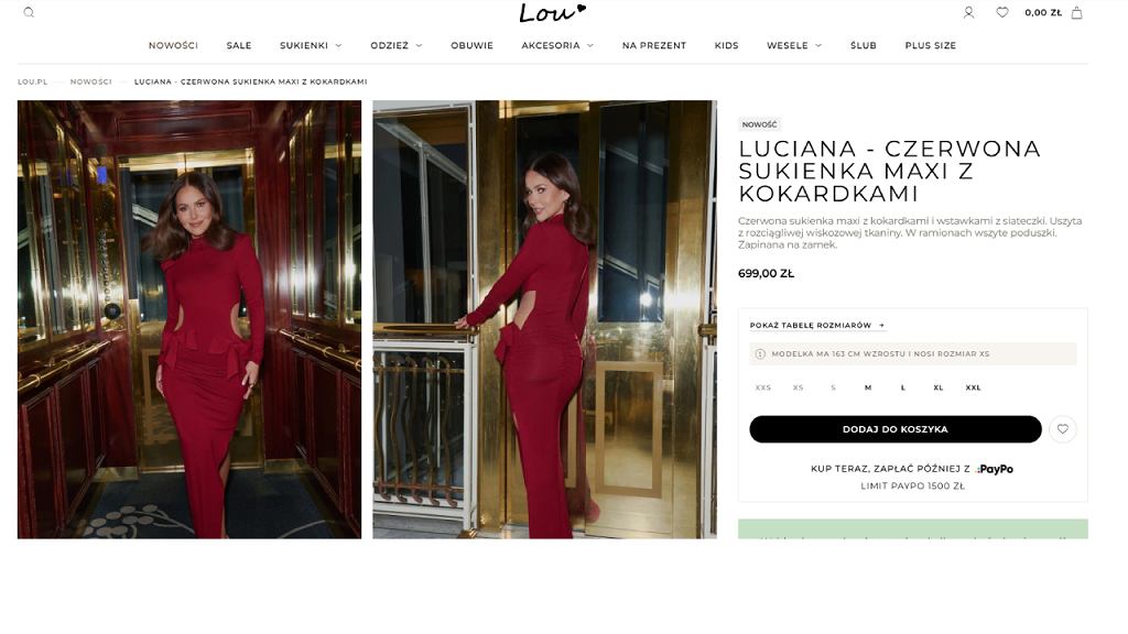 Sukienka polskiej marki Lou i cena