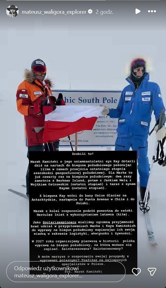 Marek Kamiński z synem Kayem