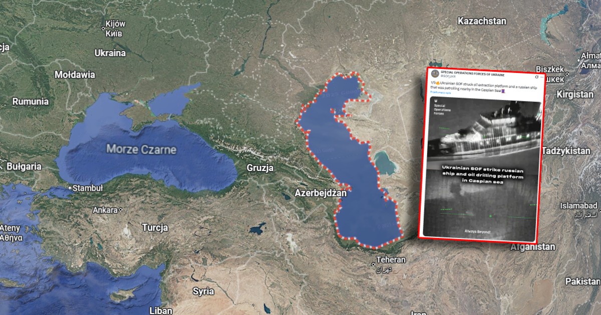 Atak Ukrainy na Morzu Kaspijskim. Nocny nalot dronów