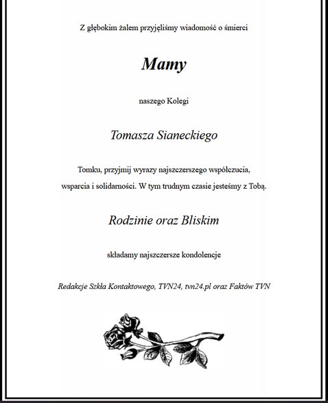 Nekrolog w "Gazecie Wyborczej"