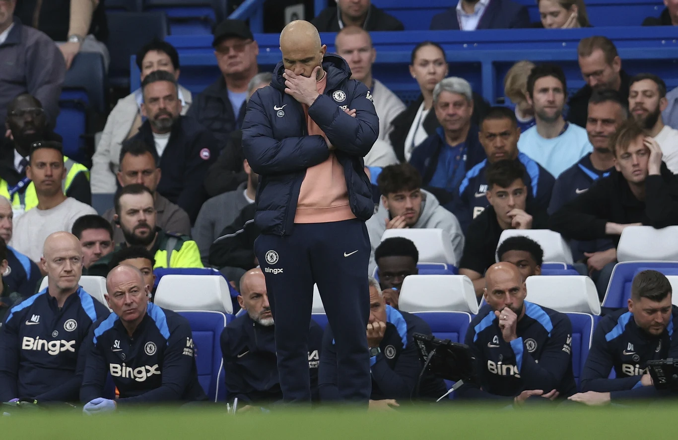 Enzo Maresca, podczas spotkania Chelsea z Ipswich Enzo Maresca, podczas spotkania Chelsea z Ipswich