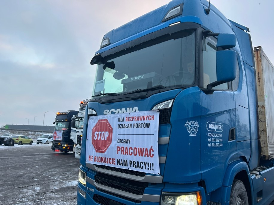 Protest przewoźników w Trójmieście /Stanisław Pawłowski /RMF FM