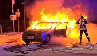 Pożar polskiego samochodu na stacji benzynowej w Niemczech: on tankował do kanistra, ona zapaliła papierosa