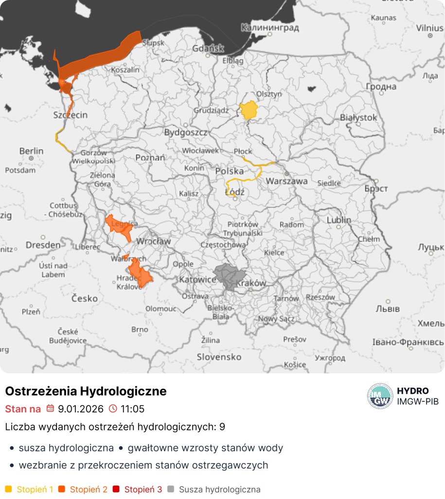 IMGW wydał ostrzeżenia hydrologiczne, fot. IMGW /