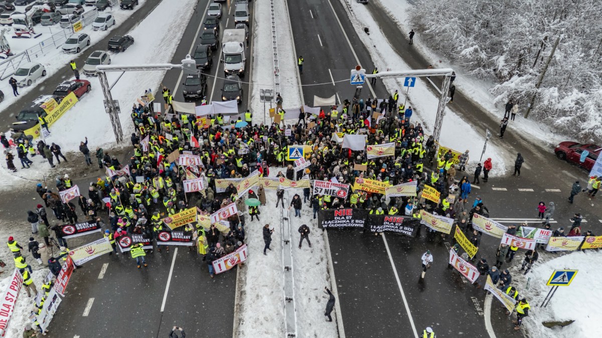 Protest na zakopiance. Chodzi o budowę nowej S7