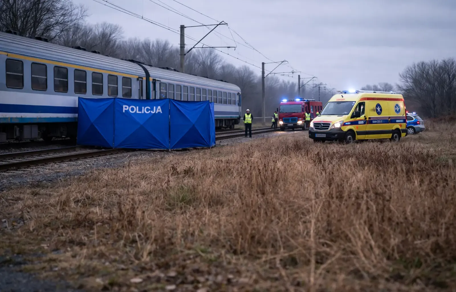 Tragedia na torach pod Krotoszynem. Człowiek zginął pod kołami pociągu