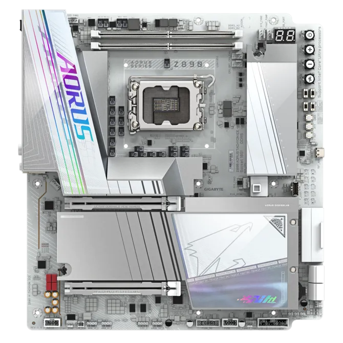 Gigabyte Z890 AORUS TACHYON ICE - zaprezentowano płytę główną potrafiącą obsłużyć 256 GB pamięci RAM DDR5 7200 MT/s [3]